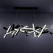 Chaos LED 72 inch Black Chandelier Ceiling Light in 19, 72in.