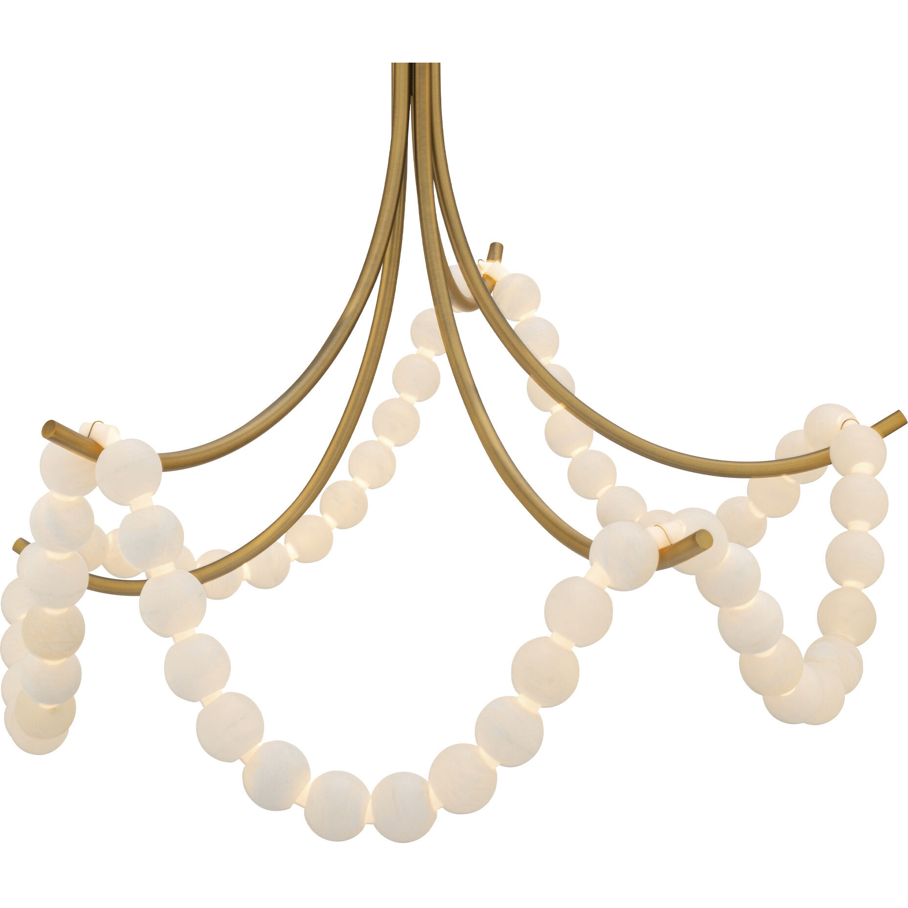 Parel 1 Light 46 inch Aged Brass Semi-Flush Mount Ceiling Light