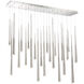 Cascade LED 12 inch Polished Nickel Multi-Light Pendant Ceiling Light in 23, Linear, 37in.