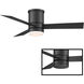 Axis 44 inch Matte Black Flush Mount Ceiling Fan in 2700K