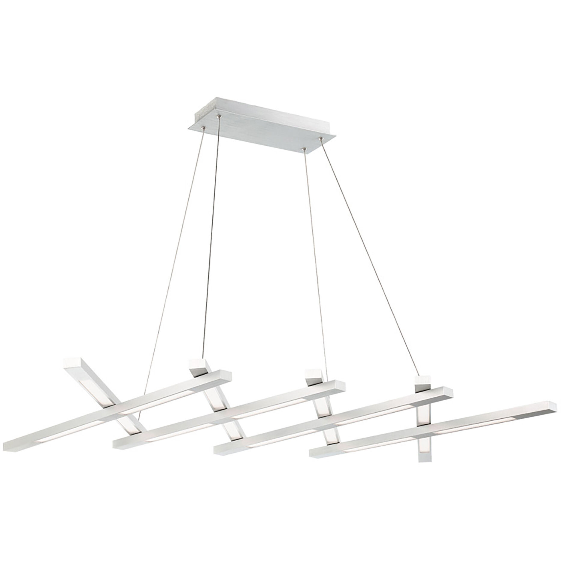 Scissors LED 80 inch Brushed Aluminum Chandelier Ceiling Light