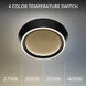 Tinzel LED 18 inch Black and Gold Leaf Flush Mount Ceiling Light in 3500K