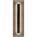 Bell Tower LED 20 inch Beige Travertine and Black Outdoor Wall Light