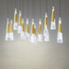 Kilt 14 Light 10 inch Aged Brass Multi-Light Pendant Ceiling Light