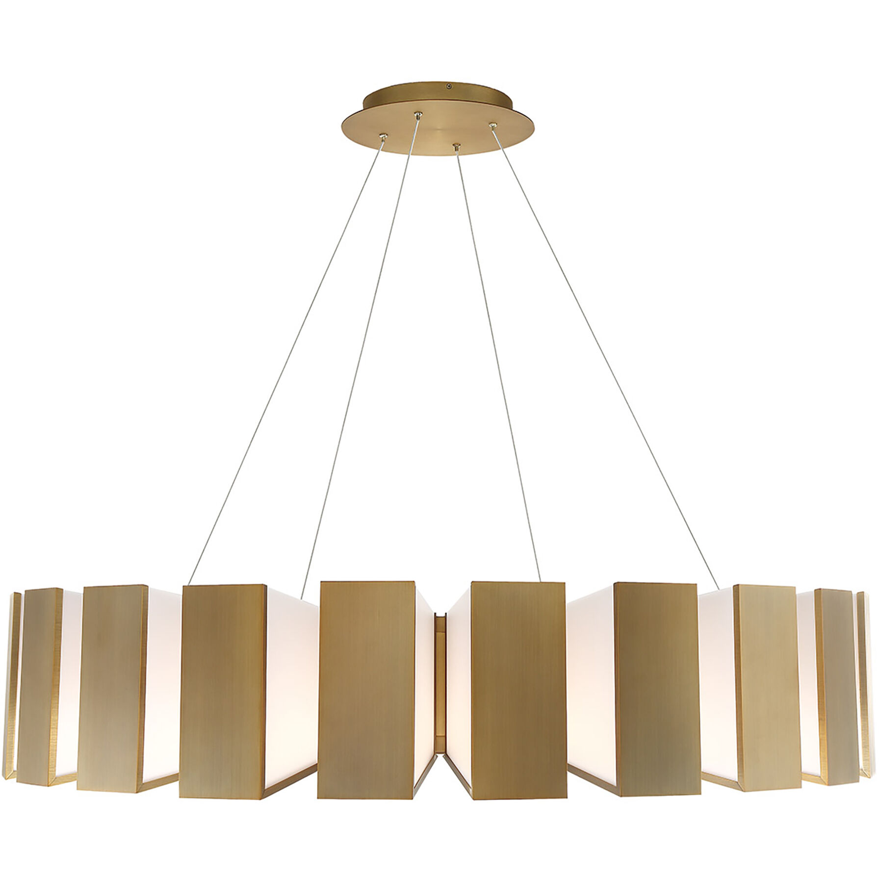Chronos LED 50 inch Aged Brass Chandelier Ceiling Light in 50in.