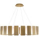 Chronos LED 50 inch Aged Brass Chandelier Ceiling Light in 50in.