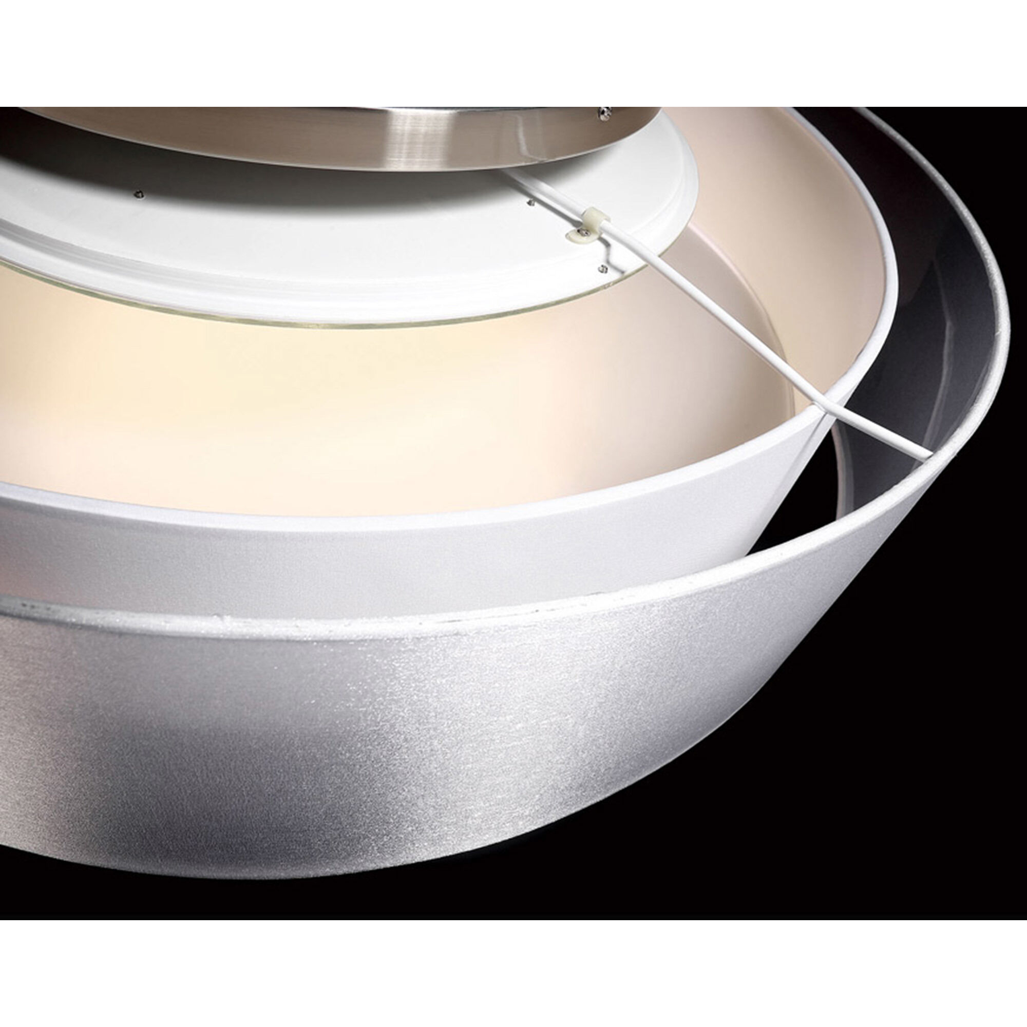 Metropolis LED 24 inch Brushed Nickel Semi Flush Mount Ceiling Light in 24in.