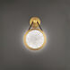 Clare Indoor Wall Lighting in Warm Brown and Aged Brass
