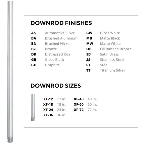 Modern Forms Fans Steel Fan Downrods