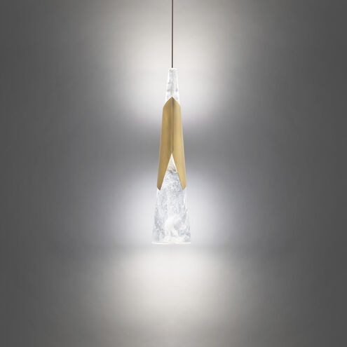Kilt 1 Light 4 inch Aged Brass Mini Pendant Ceiling Light in 3500K