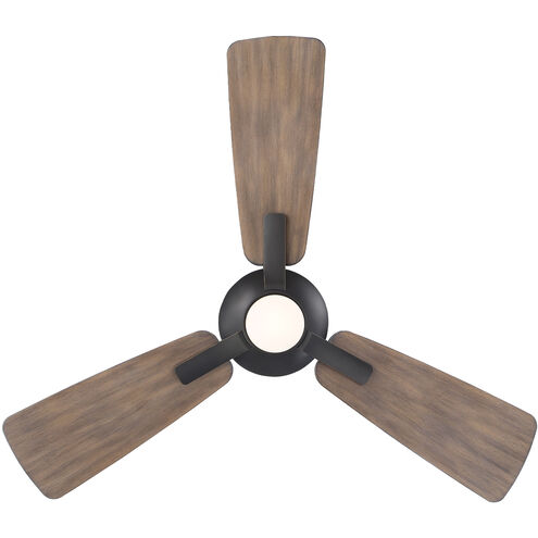 Mykonos 3 52 inch Oil Rubbed Bronze Barn Wood with Barn Wood Blades Downrod Ceiling Fan in 3000K