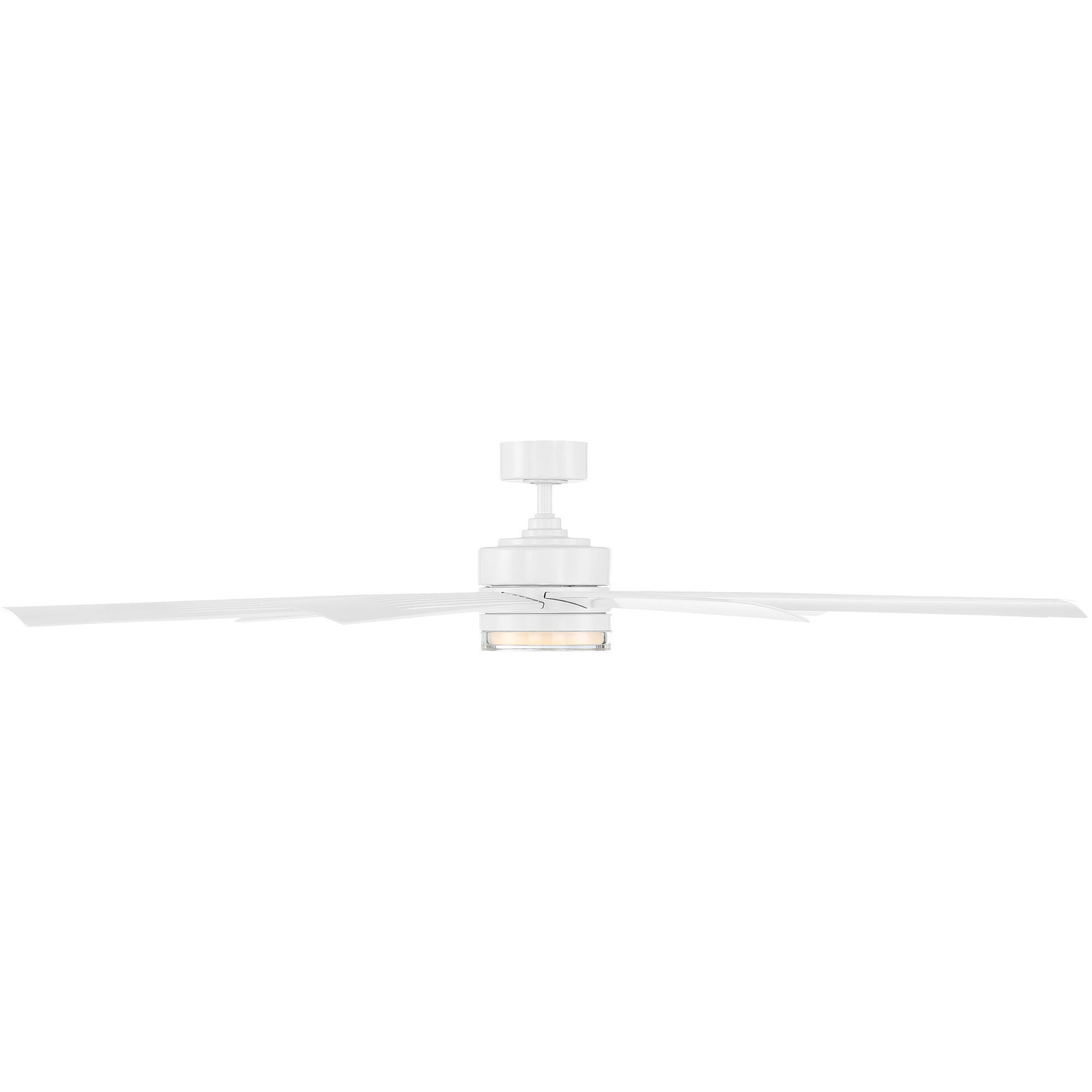 Wynd XL 72 inch Matte White Downrod Ceiling Fan in 3500K