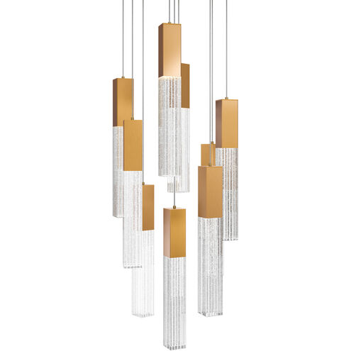 Cinema LED 17 inch Aged Brass Indoor Hanging Lighting Ceiling Light