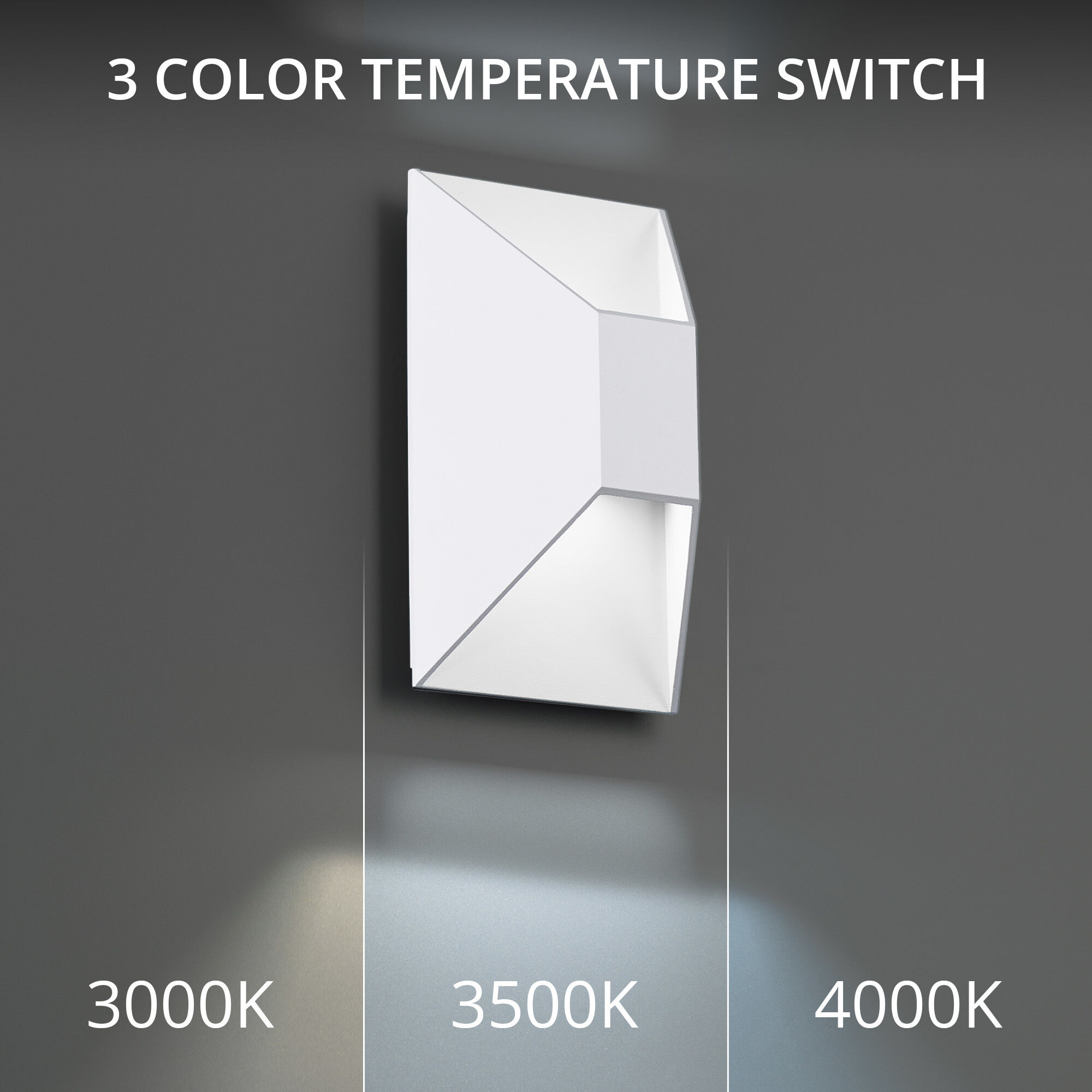 Maglev LED 5.5 inch White Outdoor Wall Light in 3000K