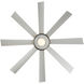 Aura 60 inch Brushed Nickel and Matte White with Matte White Blades Downrod Ceiling Fan in Brushed Nickel Matte White
