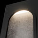 Cadey LED 19.25 inch Basalt Stone and Black Outdoor Wall Light