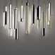 Chaos LED 12 inch Black and Aged Brass Multi-Light Pendant Ceiling Light