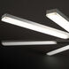 Stacked LED 48 inch Brushed Aluminum Chandelier Ceiling Light