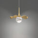 Brimm LED 9 inch Gold Leaf and Aged Brass Mini-Pendant Ceiling Light