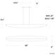 Kiefer LED 48 inch Black and Dark Walnut Linear Pendant Ceiling Light