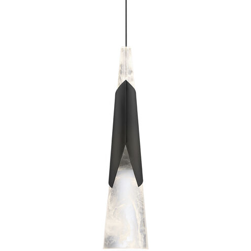Kilt 1 Light 4 inch Black Mini Pendant Ceiling Light in 3000K
