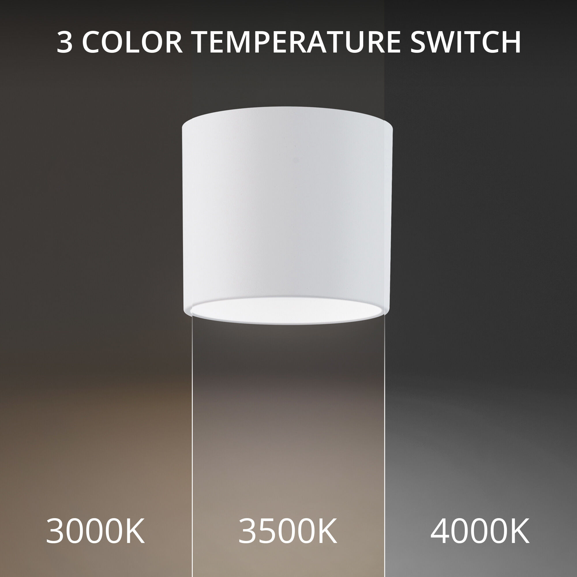 Squat 1 Light 5 inch White Outdoor Flush Mount in 4000K