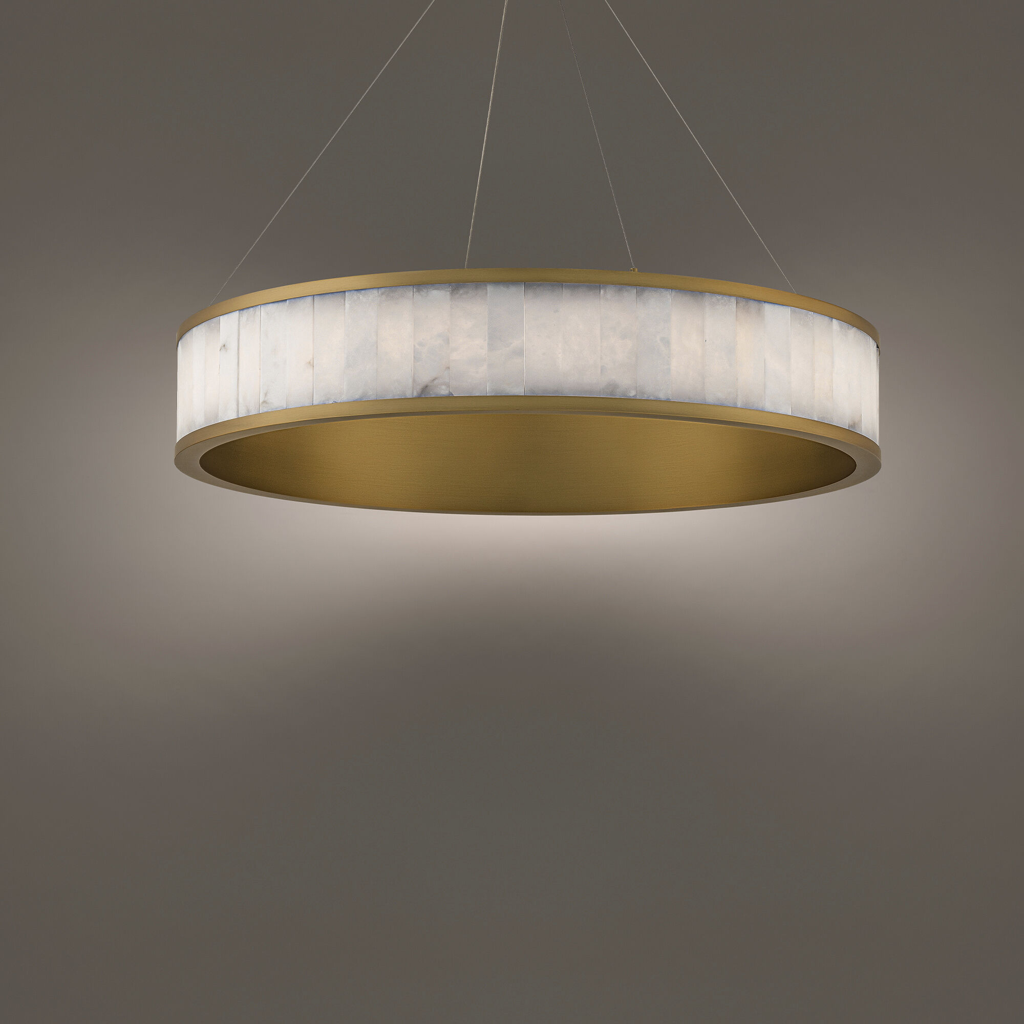 Coliseo 1 Light 28 inch Aged Brass Pendant Ceiling Light