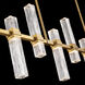 Cinaplex LED 56.5 inch Aged Brass Linear Pendant Ceiling Light