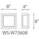Framed LED 8 inch Bronze Outdoor Wall Light in 8in.