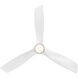 Zephyr 52 inch Matte White Downrod Ceiling Fan, Smart Ceiling Fan