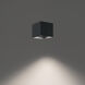 Kube 1 Light 5 inch Black Outdoor Flush Mount in 3500K