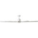 Aura 72 inch Brushed Nickel and Matte White with Matte White Blades Downrod Ceiling Fan in Brushed Nickel Matte White
