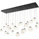 Pisces 23 Light 54 inch Black Linear Pendant Ceiling Light