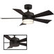 Wynd 42 inch Matte Black Downrod Ceiling Fan in 3500K