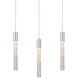 Magic LED 5.5 inch Polished Nickel Multi-Light Pendant Ceiling Light in 3, Linear