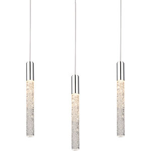 Magic LED 5.5 inch Polished Nickel Multi-Light Pendant Ceiling Light in 3, Linear