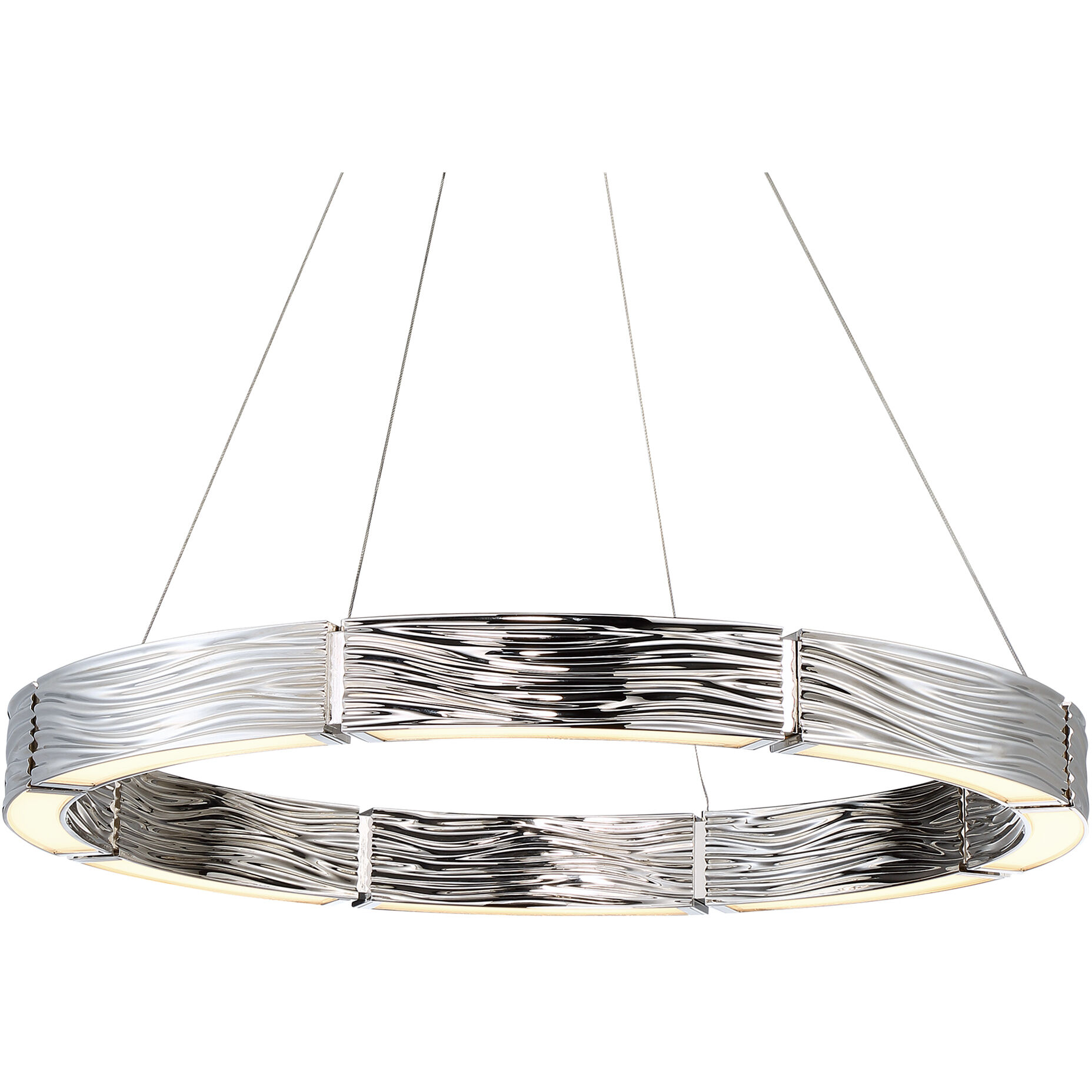 Zelda LED 29 inch Polished Nickel Chandelier Ceiling Light in 29in.