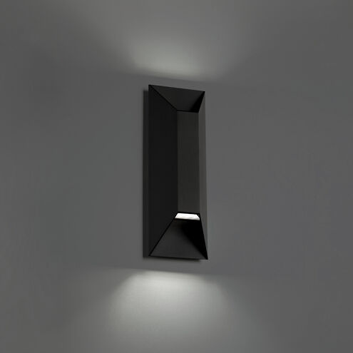 Maglev 2 Light 16 inch Black Outdoor Wall Light in 3000K