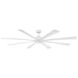 Size Matters 84 inch Matte White Downrod Ceiling Fan