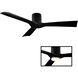 Aviator 54 inch Matte Black Flush Mount Ceiling Fan