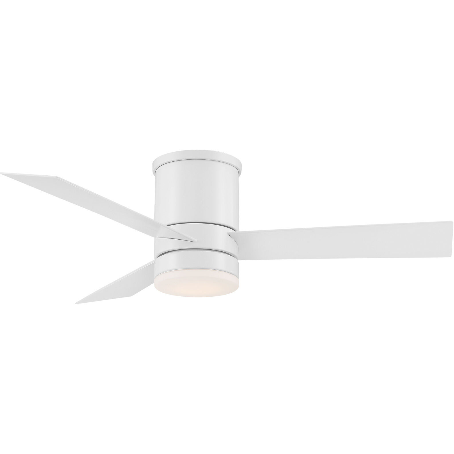 Axis 44 inch Matte White Flush Mount Ceiling Fan in 3000K