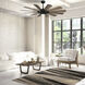 Wyndmill 65 inch Matte Black and Barn Wood with Barn Wood Blades Downrod Ceiling Fan in 3000K, Matte Black Barn Wood