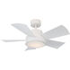 Vox 38 inch Matte White Downrod Ceiling Fan in 3500K