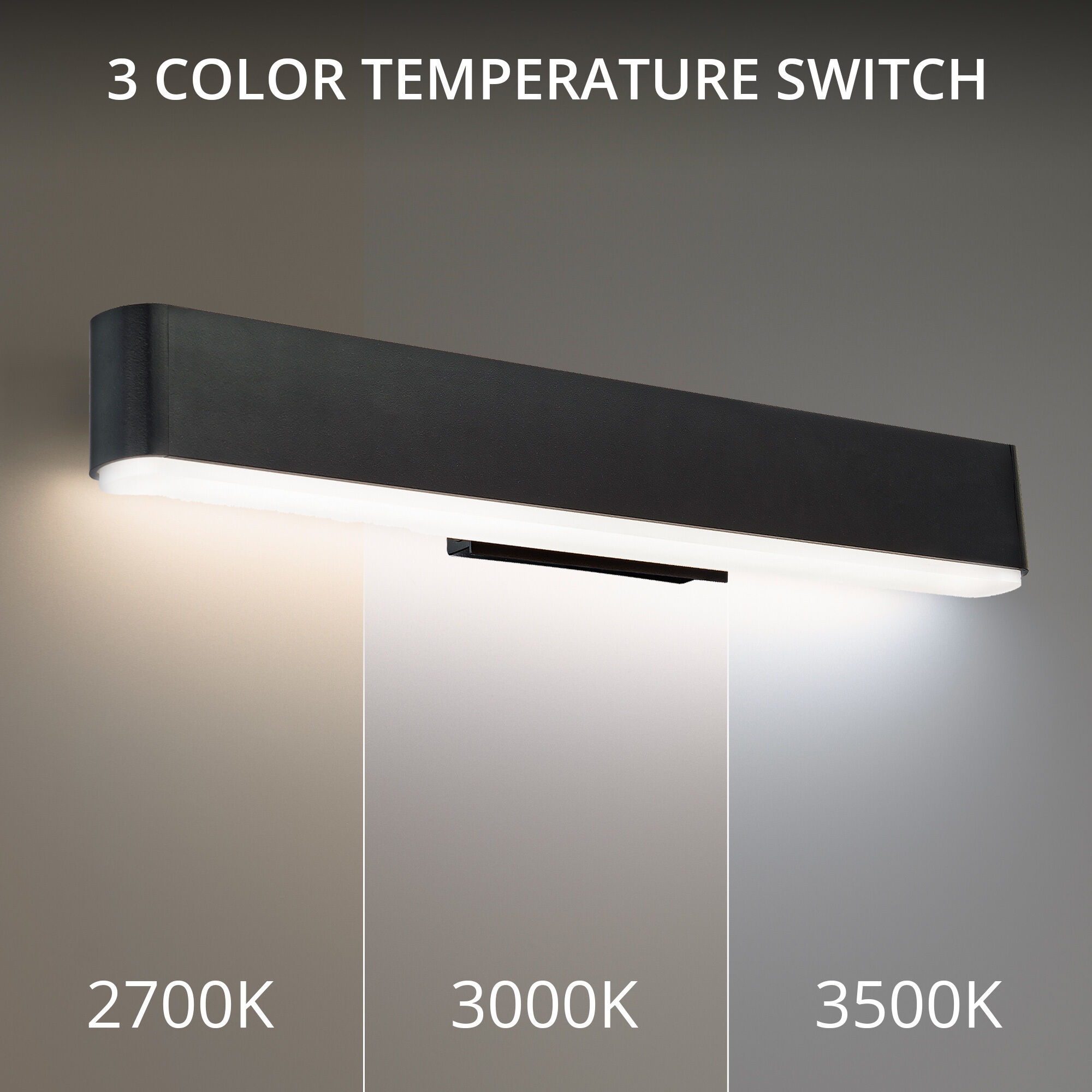 Modern Forms WS 56124 35 BK 0 to 60 LED 24 inch Black Bath Vanity Wall Light in 3500K 24in