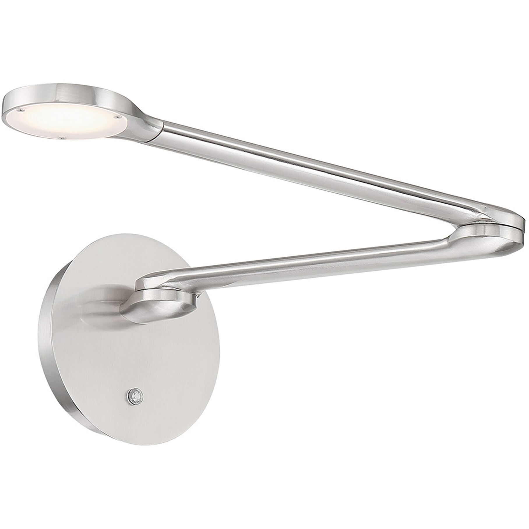 Reflex 1 inch 8 watt Brushed Nickel Headboard Light Wall Light