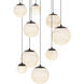 Pisces 9 Light 17 inch Black Multi-Light Pendant Ceiling Light