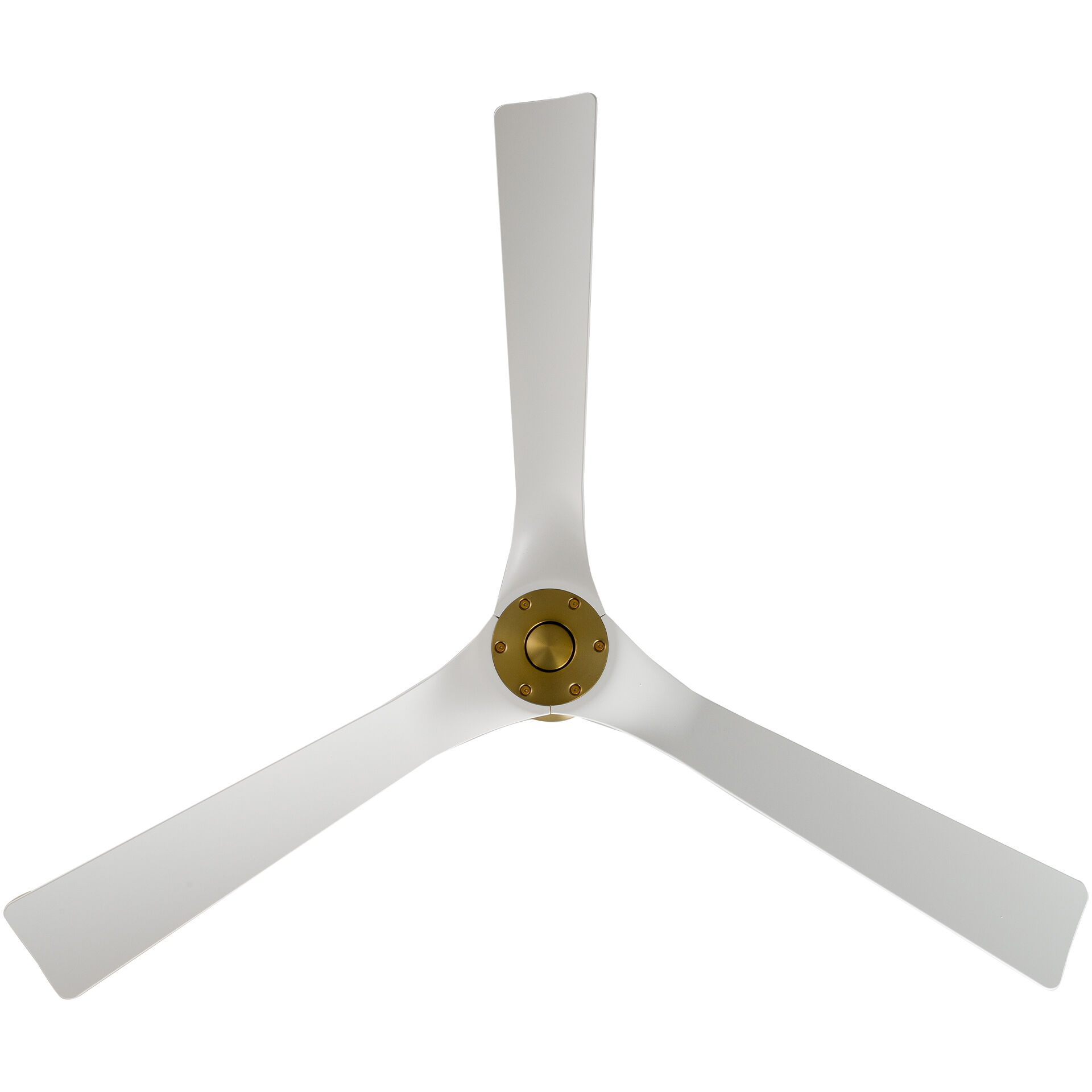 Torque 58 inch Soft Brass and Matte White with Matte White Blades Downrod Ceiling Fan in Soft Brass Matte White