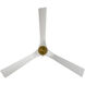 Torque 58 inch Soft Brass and Matte White with Matte White Blades Downrod Ceiling Fan in Soft Brass Matte White
