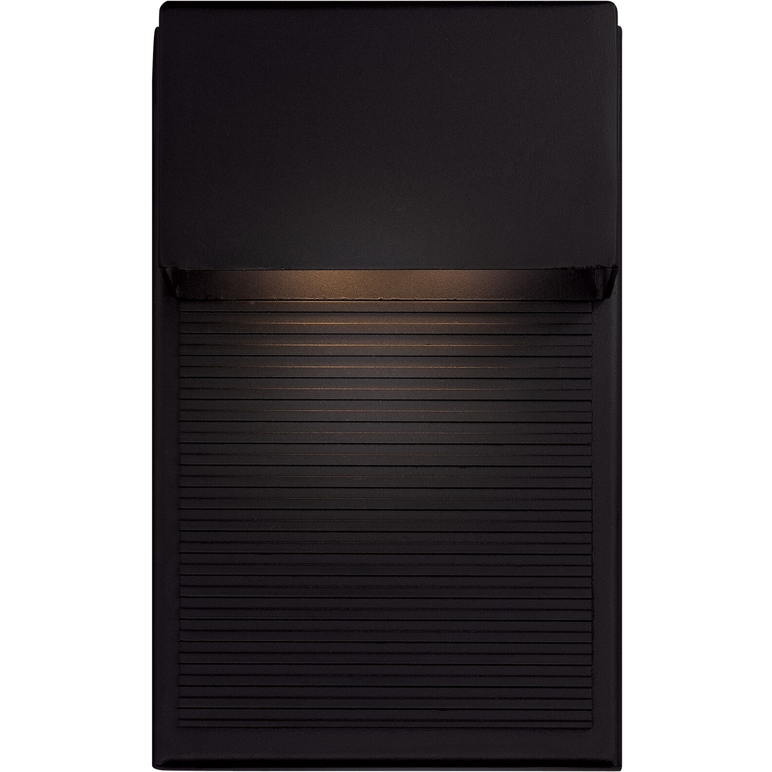 Hiline LED 8 inch Black Outdoor Wall Light in 8in.