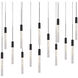 Magic 14 Light 10 inch Black Multi-Light Pendant Ceiling Light